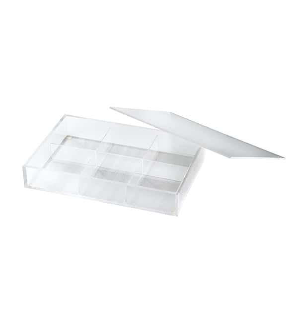 松花堂壓克力方盒37m 6格 東京食器