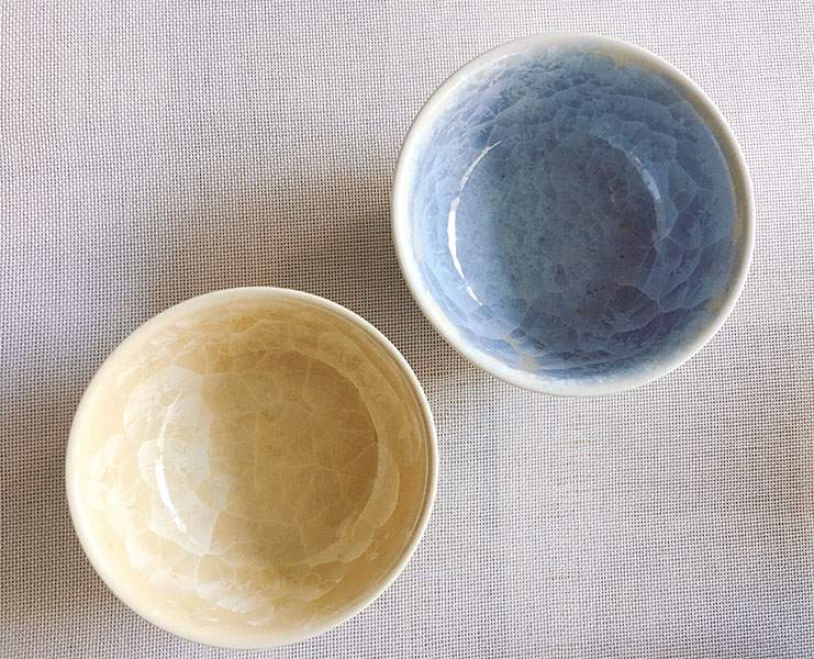 清水燒花結晶銀花 金花夫妻碗 東京食器 清水燒花結晶銀花 金花夫妻碗 東京食器