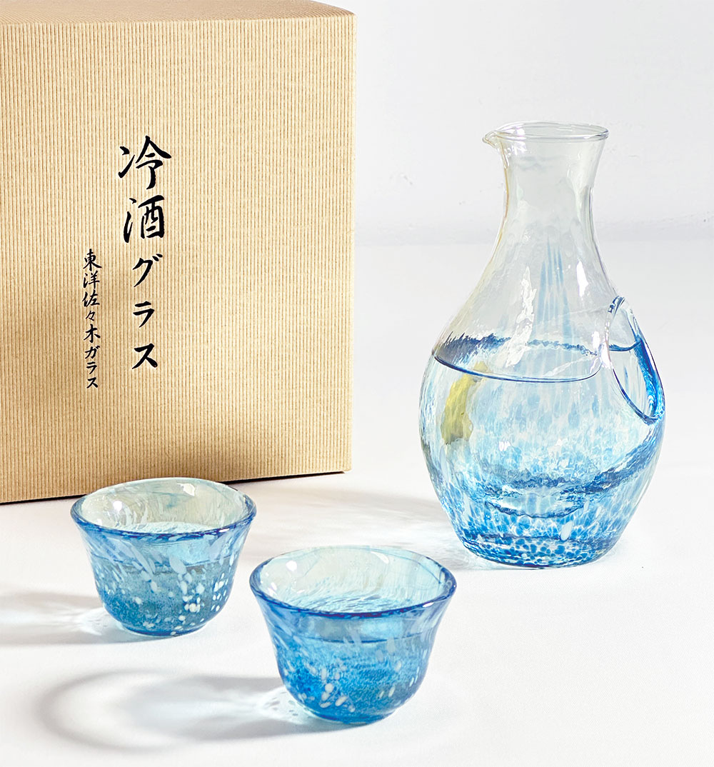 海洋藍清酒器組/東洋佐佐木/禮盒- 東京食器