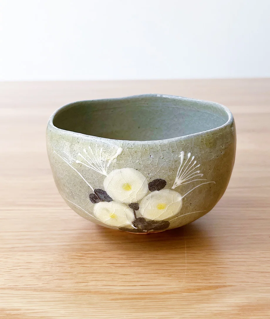 京焼の名工六世「高橋道八」作茶碗「菊之画　茶盌」（茶道具） 京焼の名工六世「高橋道八」作茶碗「菊之画 茶盌」（茶道具